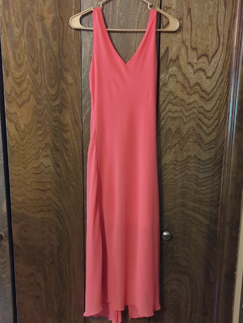Women’s Coral V-Neck Slip Dress